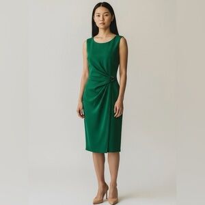 Enfocus Studio Women's‎ Kelly Green Sleeveless Sheath Dress Size 4 Career